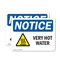Signmission Hot Surface Sign, 5 in H x 7 in W, Vinyl Decal, Very Hot Water Sign With Symbol OS-2PACK-NS-D-57-L-18872 - alternate 1